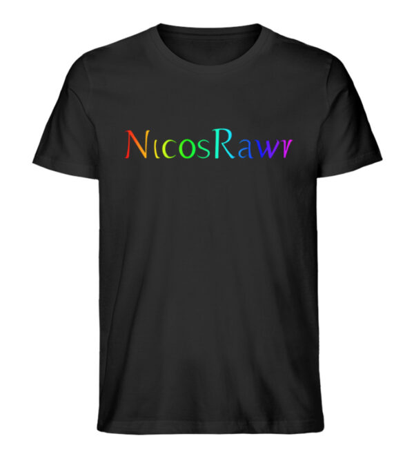 T-Shirt NicosRawr Rainbow - Herren Organic Shirt-16