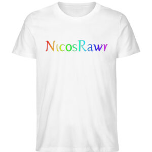 T-Shirt NicosRawr Rainbow - Herren Organic Shirt-3