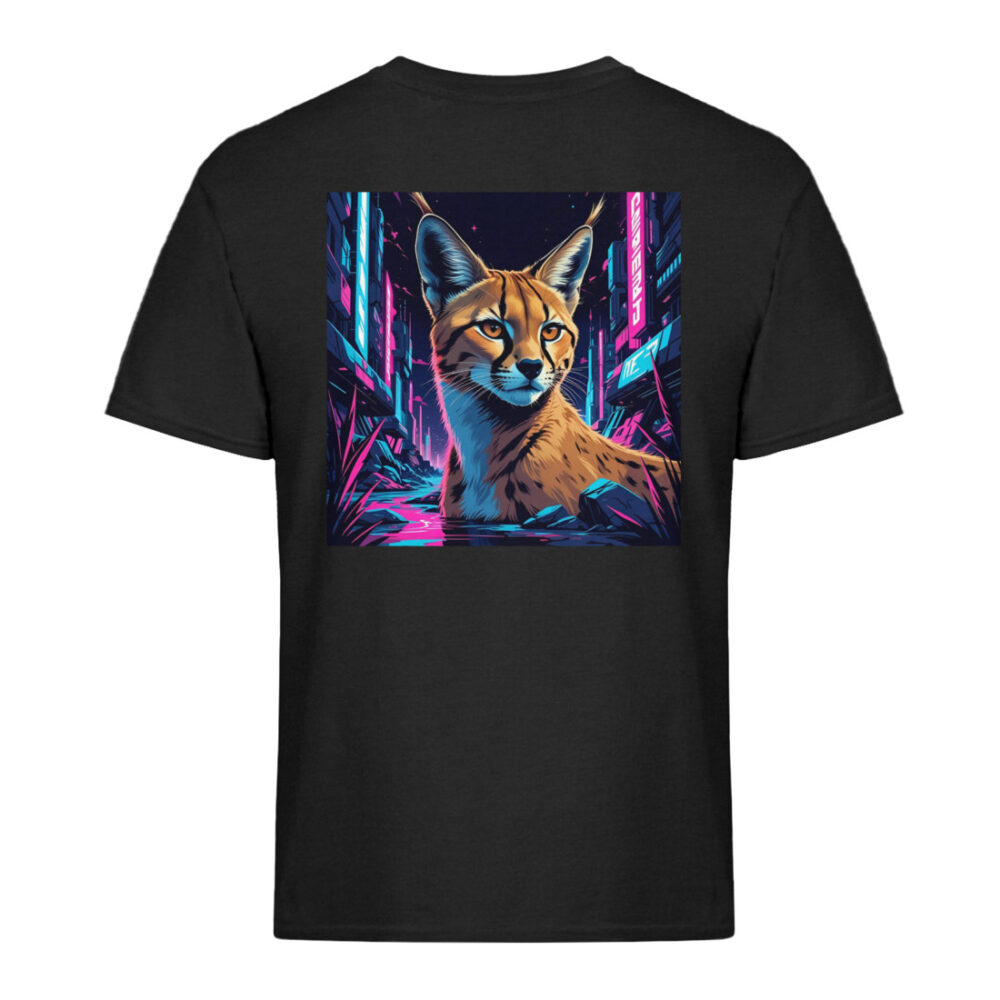 Cyber Karakal Beige - Softstyle T-Shirt-16